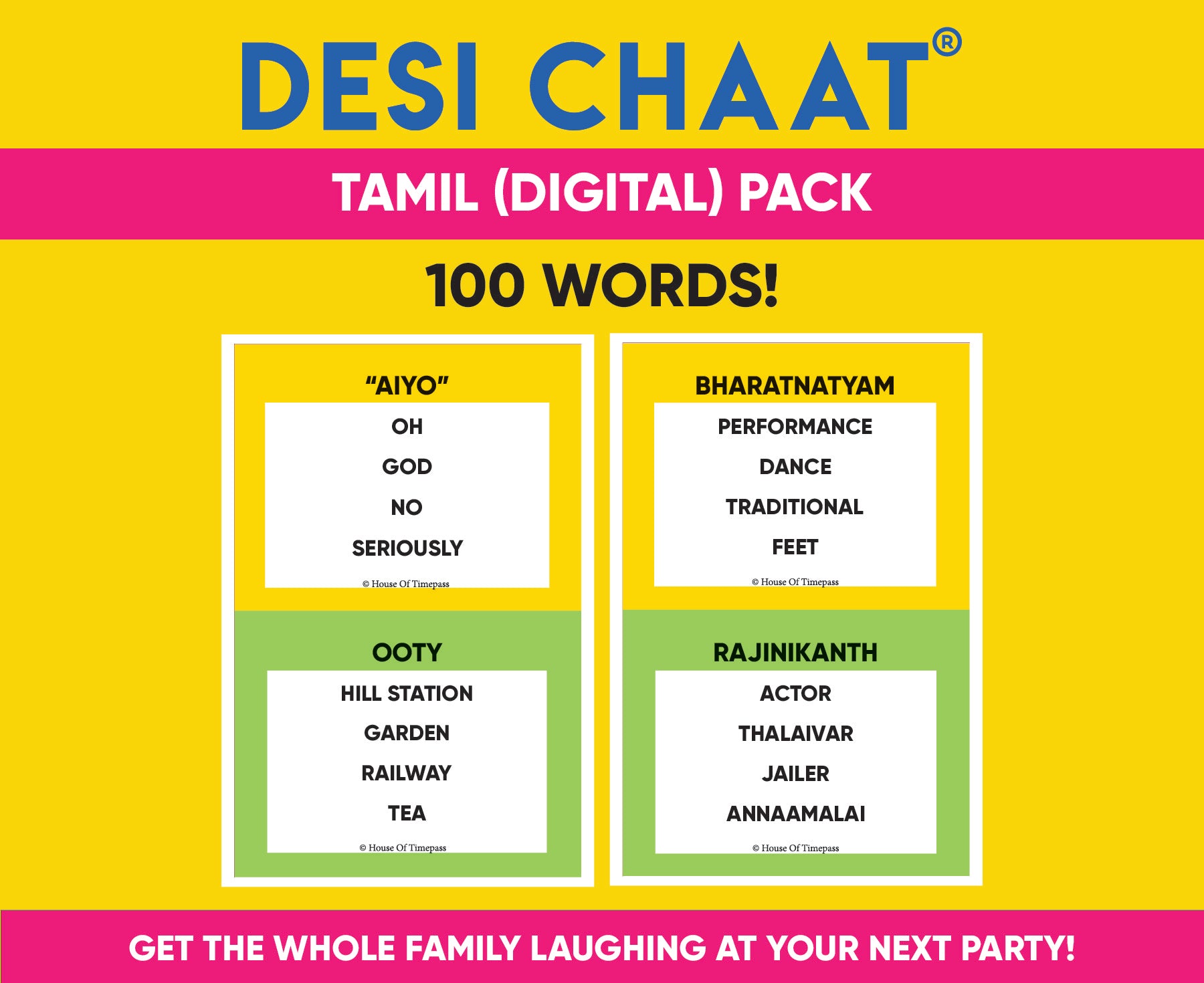 Tamil Pack I Digital Version I 100 Words